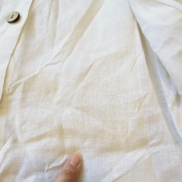 LAST CALL🍂 Sigrid Olsen linen rayon button back top blouse - Picture 14 of 14